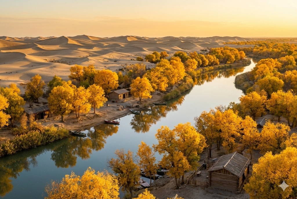 D3 烏魯木齊 ➔(5.5h高速休息站) 羅布人村寨 ➔(1.5h) 孔雀河-酒店。