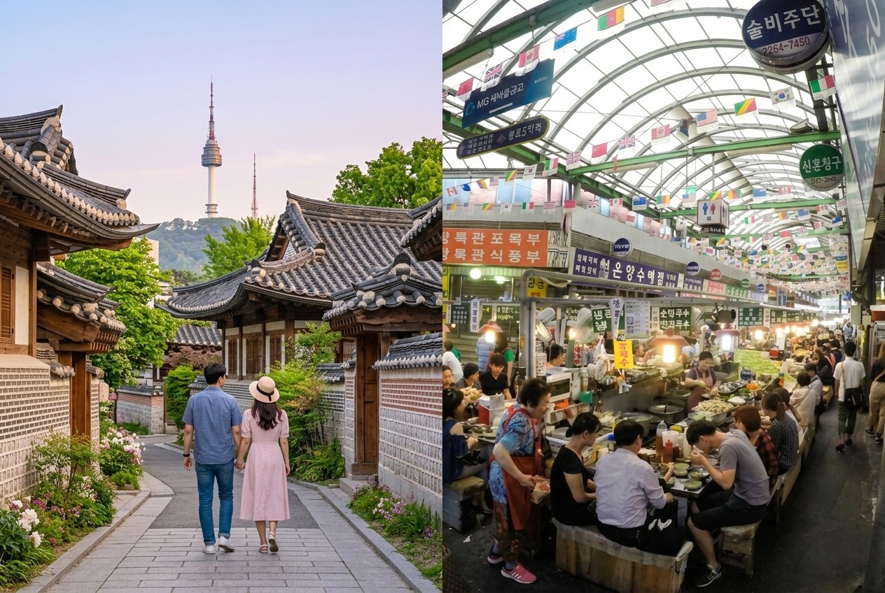 南山谷韓屋村 廣藏市場